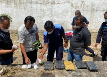 Dilempar Melewati Tembok, 5 Paket Sabu dan 7 Bal Ganja Masuk Lapas Siantar