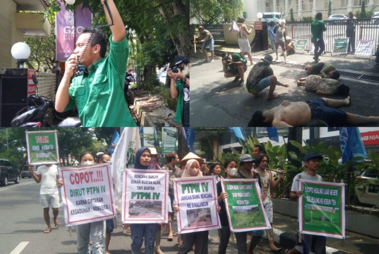 Tolak Konversi Teh ke Sawit di PTPN IV Kebun Bah Butong, Saling Demo DPRD Sumut