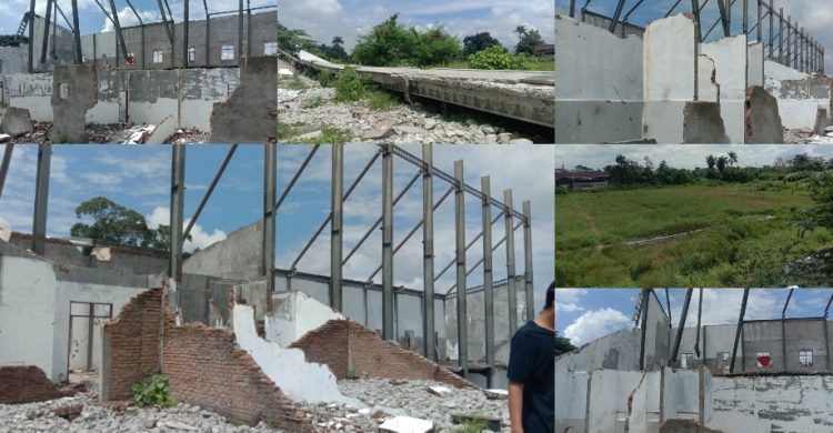 Anggaran Habis Rp 22 Miliar, Stadion Sangnaualuh Siantar Hancur