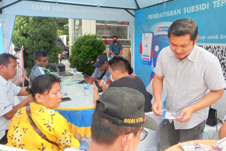 Pertamina Buka Posko Registrasi Pengguna BBM Subsidi di SPBU Ahmad Yani Siantar