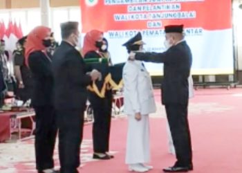 Gubsu Lantik dr Susanti Dewayani Jadi Walikota Siantar