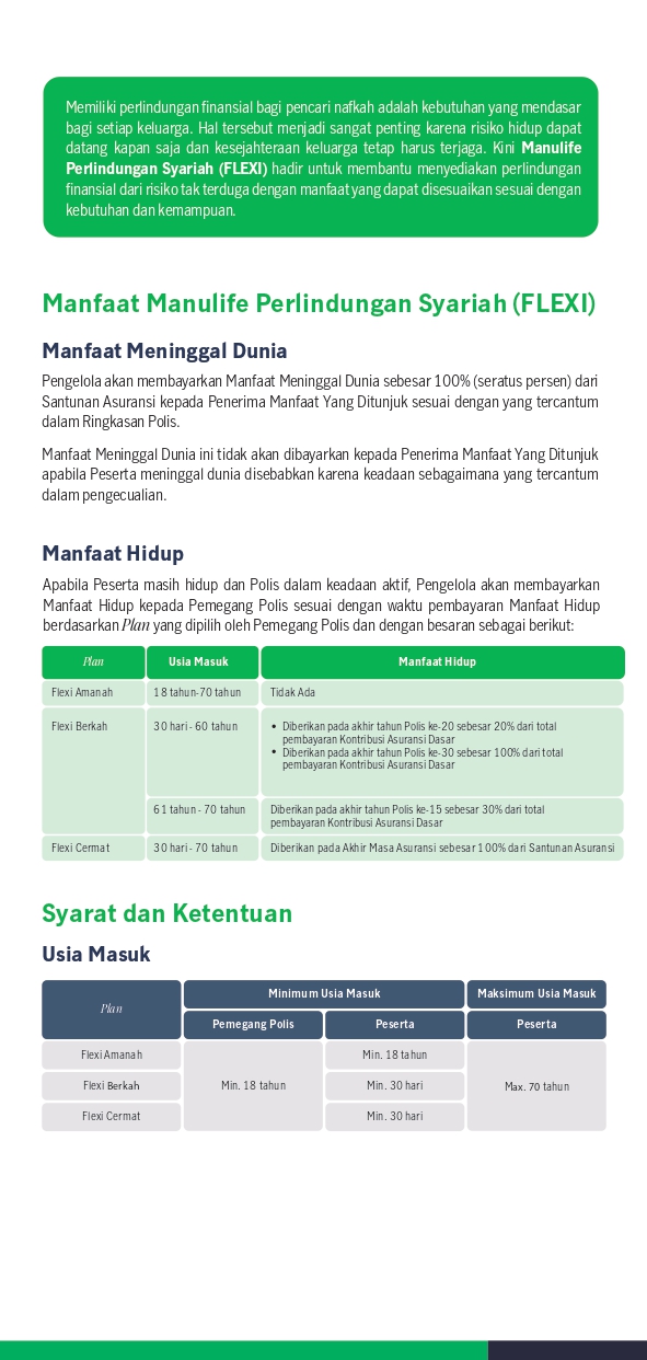 Manulife Perlindungan Syariah - Flexi