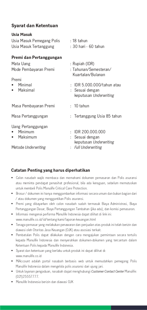 Manulife Critical Care Protection