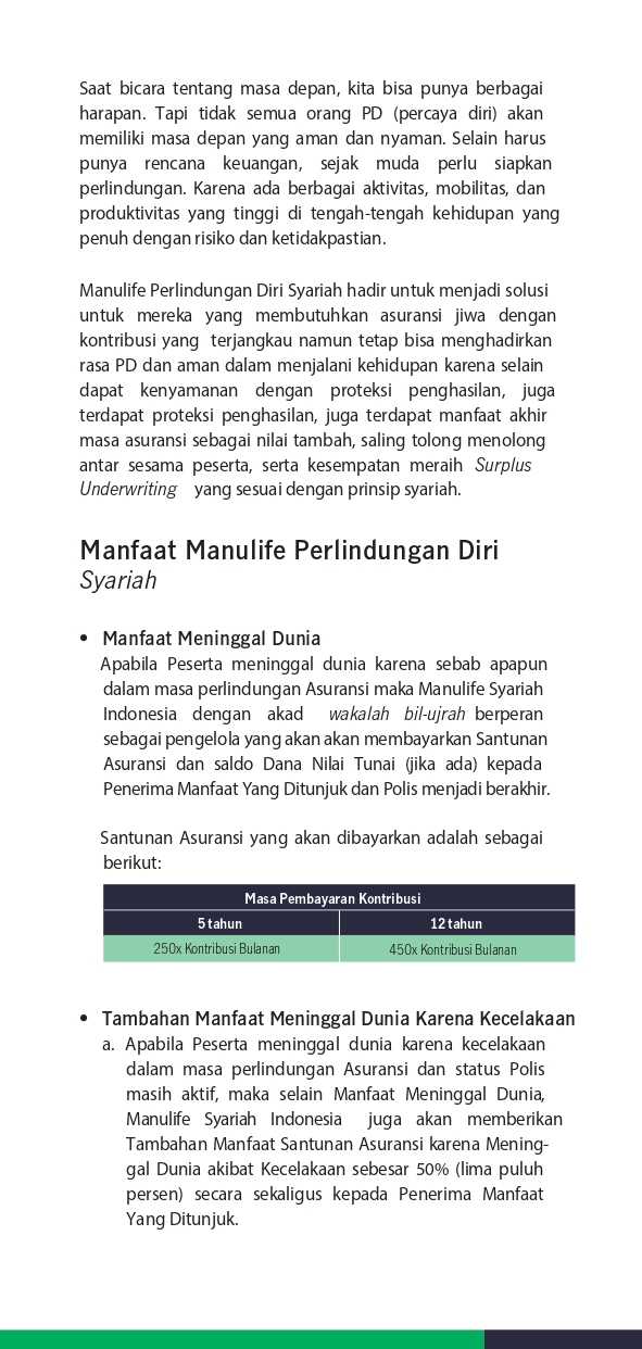 Manulife Perlindungan Diri Syariah