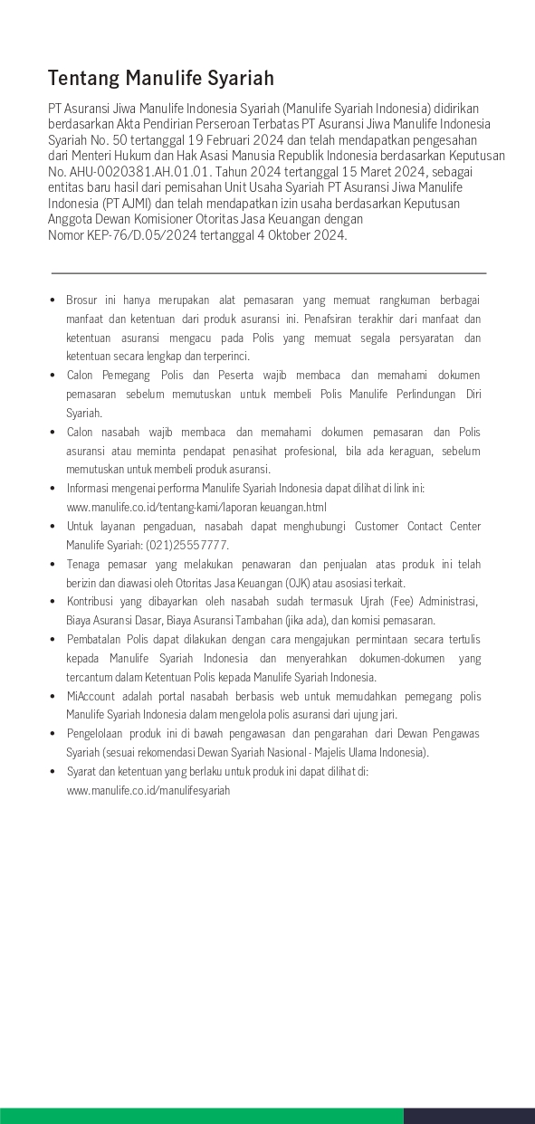 Manulife Perlindungan Diri Syariah