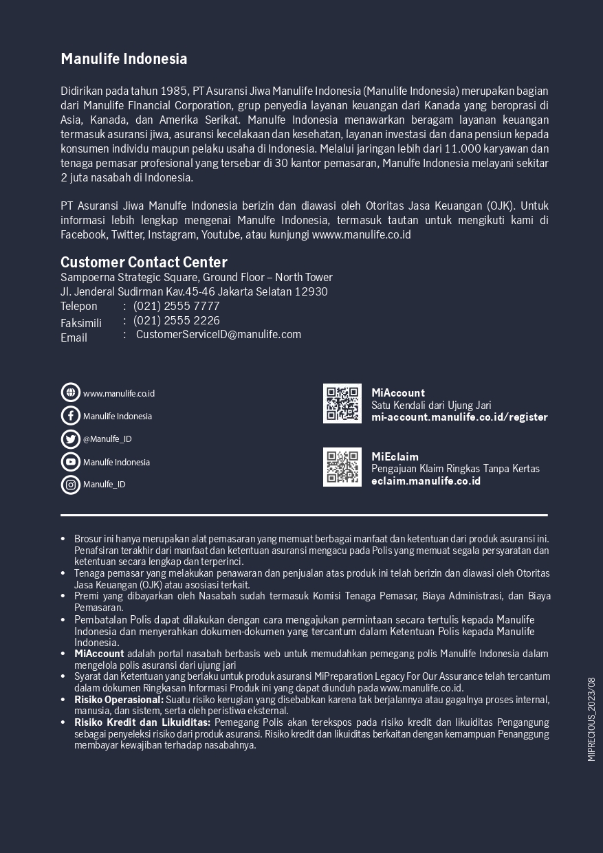 MiPreparation Legacy for Our Assurance (MiPrecious)