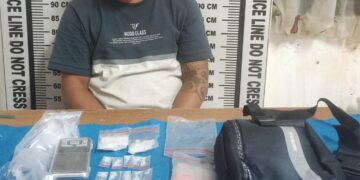 Tersangka Leo  dan barang bukti
