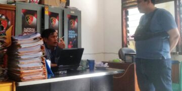 Korban  memberi keterangan  di ruang Juper
Foto: IST