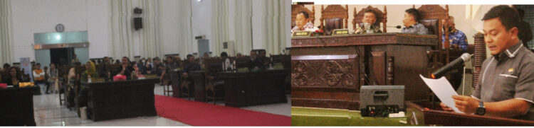 Rapat paripurna yang berlangsung sampai larut malam
Andika Prayogi membacakan pemandangan umum Fraksi Hanura  
Foto: IST