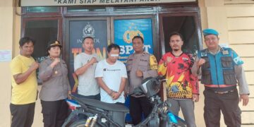 Pelaku dana barang bukti diaper petugas 
Foto: IST