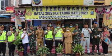 Kapolres bersama Forkopimda meninjau Pos Pam
Foto: IST