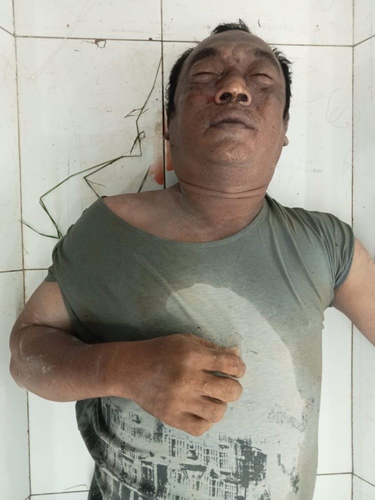 Jasad Mr X di sungai Titi kembar 
Foto: IST