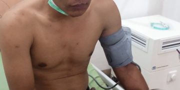 Pelaku yang dipukuli warga  
Foto: IST