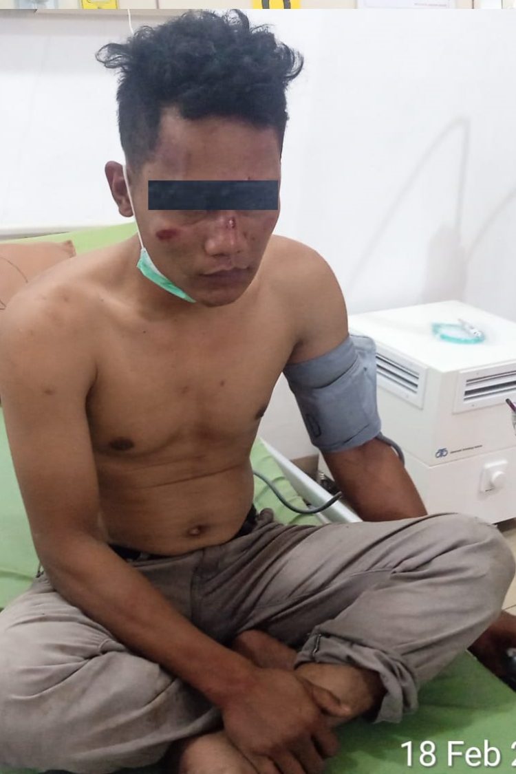 Pelaku yang dipukuli warga
Foto: IST