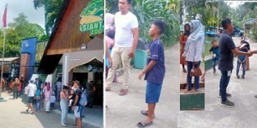 Pengunjung Taman Hewan Kota Siantar