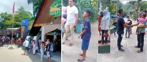 Pengunjung Taman Hewan Kota Siantar