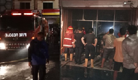 Alfamart yang nyaris hangus.