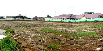 Lahan Eks GOR yang akan dibangun menjadi gedung Merdeka