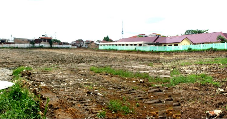 Lahan Eks GOR yang akan dibangun menjadi gedung Merdeka