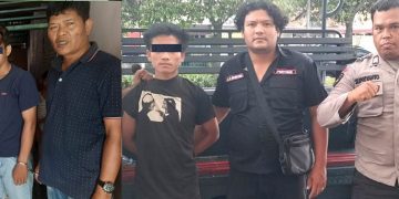 Dua pelaku diapit polisi