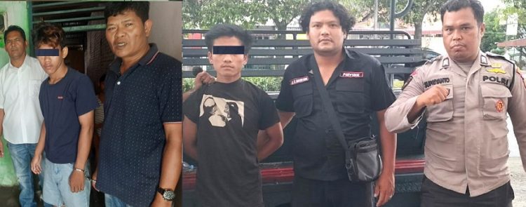 Dua pelaku diapit polisi