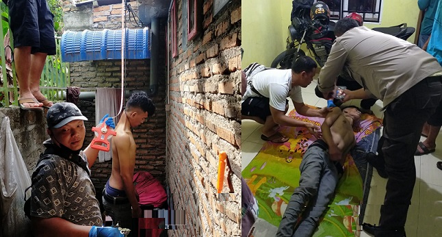 Pelaku bunuh dirti dievakuasi ke dalam KSP