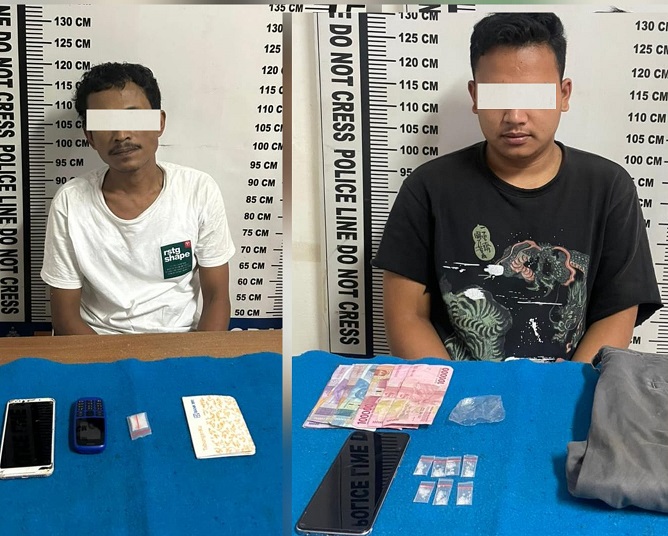 Kedua pelakau dan barang bukti