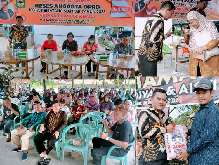 Anggota DPRD Siantar Andika Prayogi Sinaga SE dari Fraksi Hanura melakukan reses