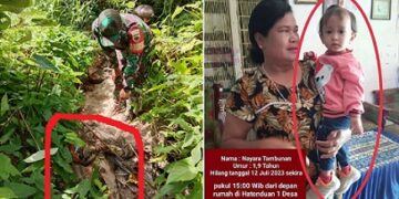 Jenazah perempuan yang ditemukan dan semasa hidup digendong ibunya