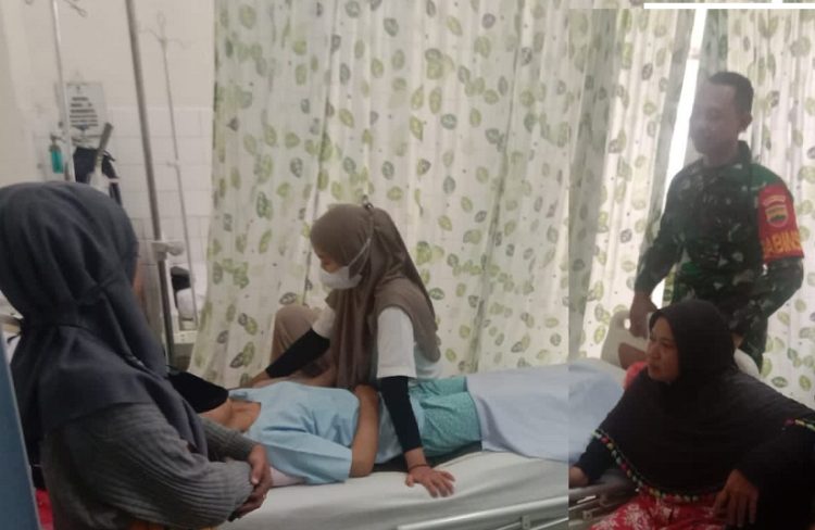 Korban saat menjalani perawatan medis