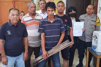 Terduga maling di Polsek Siantar Utara