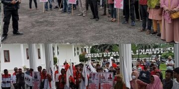 Unjuk rasa beberapa waktu lalu di DPRD Simalungun dan kantor BSRE.