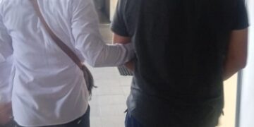 Pelaku digiring ke Polres Siantar