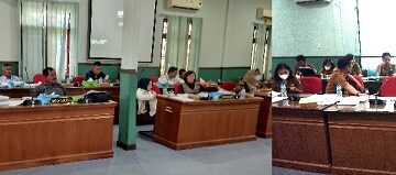 Banggar DPRD dan TAPD Pemko saat rapat pembahasan KUA-PPAS 2024 diskors