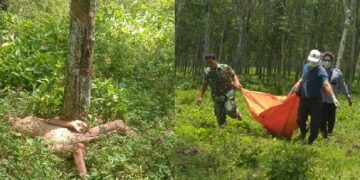 Korban di TKP dan saat dievakuasi