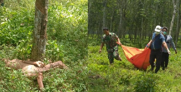 Korban di TKP dan saat dievakuasi