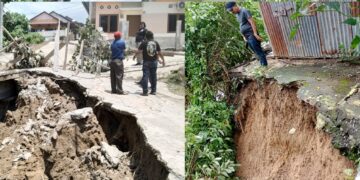 Longsor menuju Perumahan Graha Asido dan di Gang Lestari