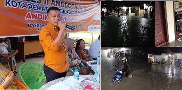 Andika Prayogi Sinaga SE dan banjir di Pondok Legok