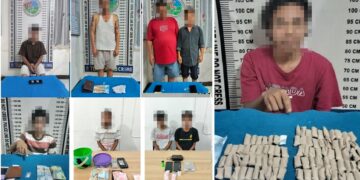 Para pelaku dan barang bukti