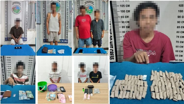 Para pelaku dan barang bukti