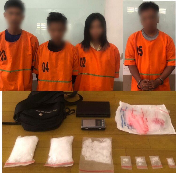 Para tersangka dan barang bukti