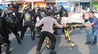 Simulasi pengamanan Pemilu 2024