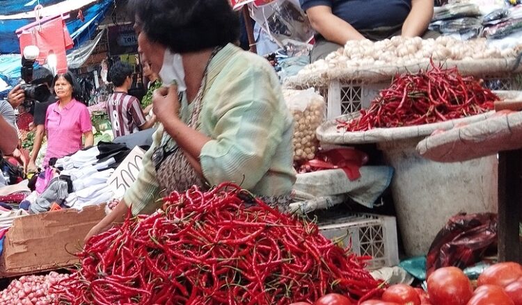Pedagang cabe di Pasar Horas