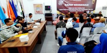 Rapat Koordinasi bersama Parpol disaksikan Bawaslu Kota Siantar