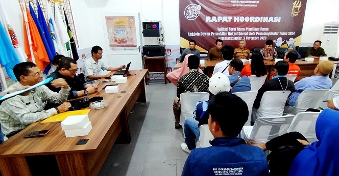 Rapat Koordinasi bersama Parpol disaksikan Bawaslu Kota Siantar