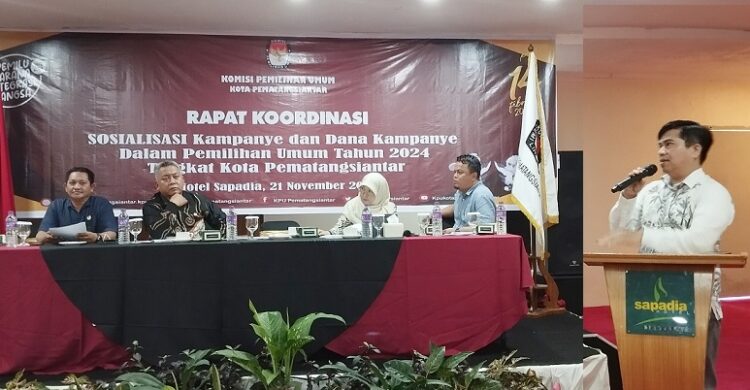Rapat koordinasi KPU Siantar