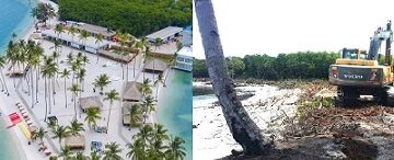 Rencana pembangunan resort dan alat berat di lokasi