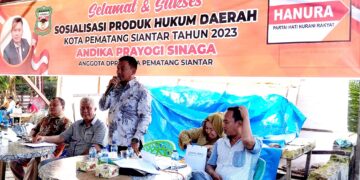 Andika Prayogi Sinaga SE sampaikan sambutan