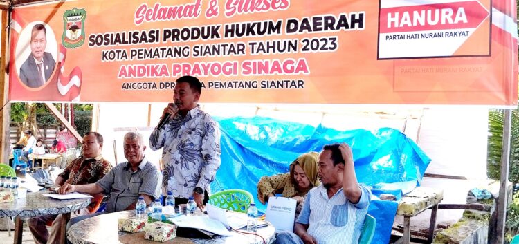 Andika Prayogi Sinaga SE sampaikan sambutan