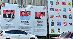 APK Capres dan Wapres di Jalan Sudirman